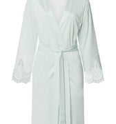 Melia Scalloped Lace Robe 100cm | Ice Flow 74804-2577